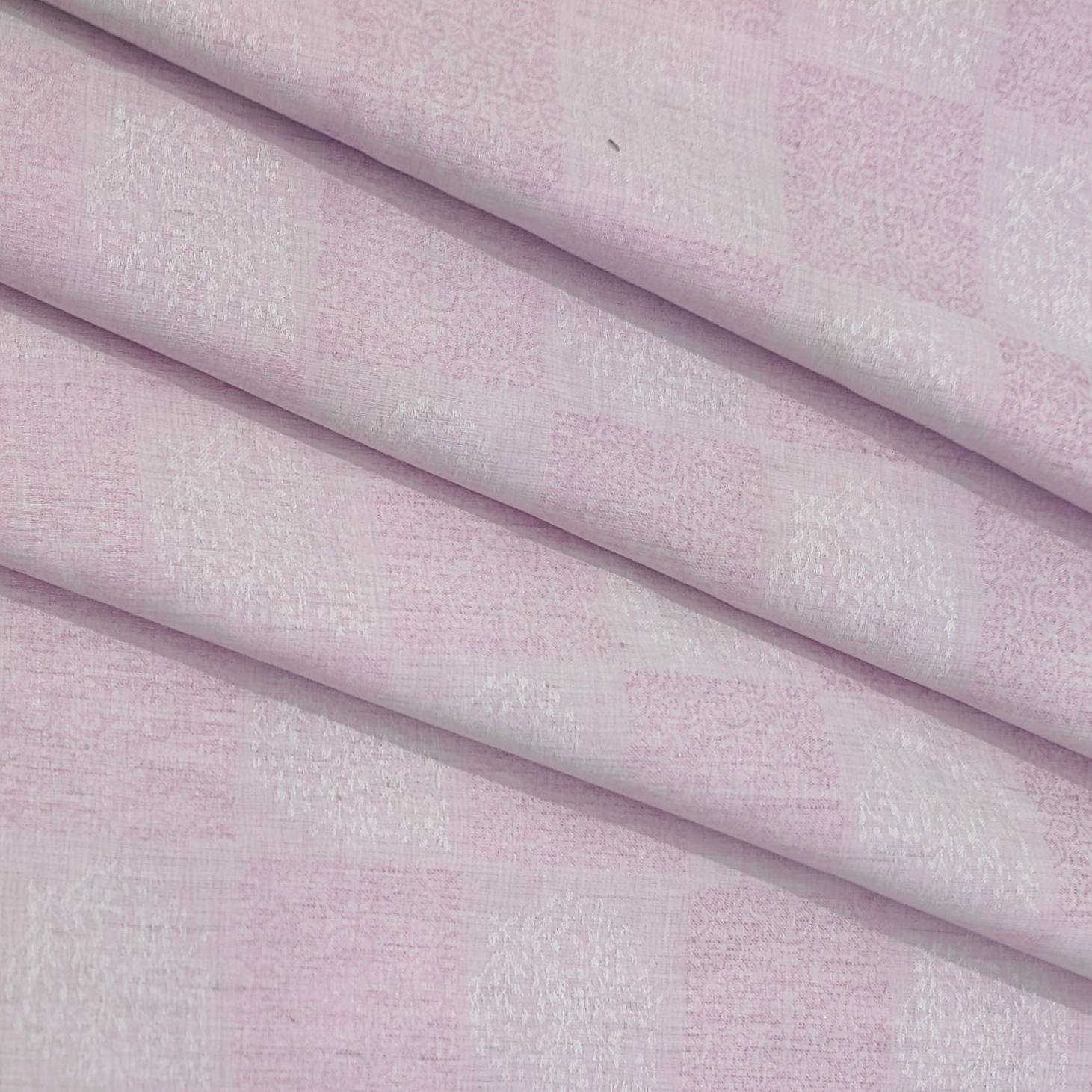 Shirt Fabric Linen Club Linen Blended Jacquard Colour Light Pink